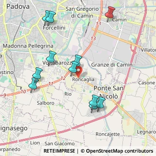 Mappa Via Giacomo Puccini, 35020 Ponte San Nicolò PD, Italia (2.18909)