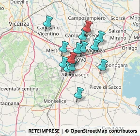 Mappa Via Ca' Rasi, 35142 Padova PD, Italia (9.52857)