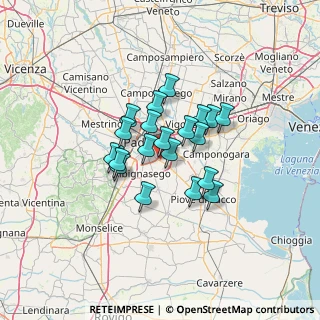 Mappa Via Scapin A., 35020 Ponte San Nicolò PD, Italia (9.093)