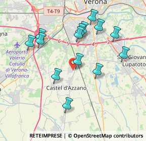 Mappa Via Arturo Toscanini, 37060 Castel D'Azzano VR, Italia (3.87429)