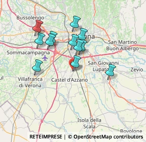 Mappa Via Arturo Toscanini, 37060 Castel D'Azzano VR, Italia (6.26083)