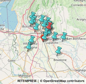 Mappa Via Arturo Toscanini, 37060 Castel D'Azzano VR, Italia (9.7495)