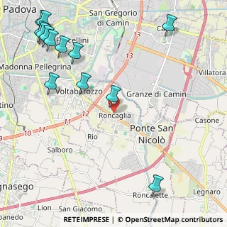 Mappa Via Don Angelo Scapin, 35020 Ponte San Nicolò PD, Italia (3.05154)