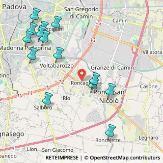 Mappa Via B. M. Kolbe, 35020 Ponte San Nicolò PD, Italia (2.60643)