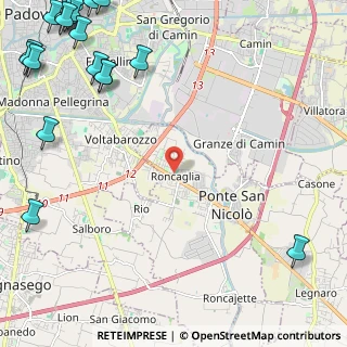 Mappa Via Guglielmo Marconi, 35020 Ponte San Nicolò PD, Italia (3.951)