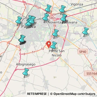 Mappa Via B. M. Kolbe, 35020 Ponte San Nicolò PD, Italia (5.0485)