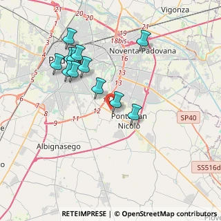 Mappa Via B. M. Kolbe, 35020 Ponte San Nicolò PD, Italia (3.72417)