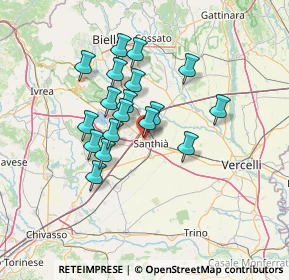 Mappa Via Levi, 13048 Santhià VC, Italia (11.03167)