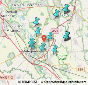 Mappa Viale Lombardia, 20070 Dresano MI, Italia (3.55333)