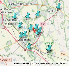 Mappa Viale Lombardia, 20070 Dresano MI, Italia (3.56267)