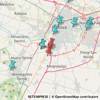 Mappa 35020 Sant'Agostino PD, Italia (4.37818)
