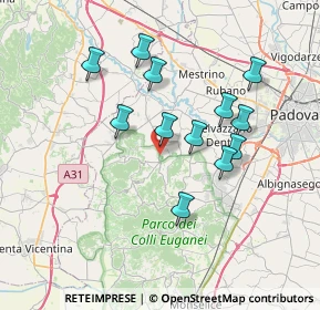 Mappa Via Montebello, 35030 Montemerlo PD, Italia (6.46)