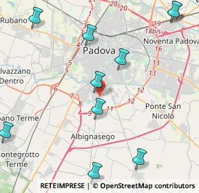 Mappa Via Giovanni Pascoli, 35125 Padova PD, Italia (5.73909)