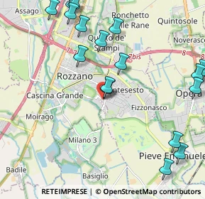 Mappa Via Privata Molino Perseghetto, 20072 Fizzonasco MI, Italia (2.8055)