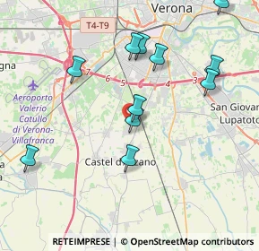 Mappa Via Vincenzo Bellini, 37060 Castel D'Azzano VR, Italia (4.51167)