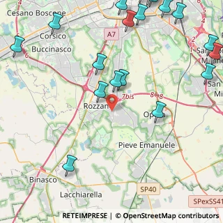 Mappa Via Guglielmo Marconi, 20089 Rozzano MI, Italia (6.4255)