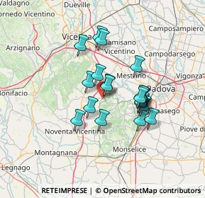 Mappa Via Ponte Tezze, 35030 Rovolon PD, Italia (10.51)