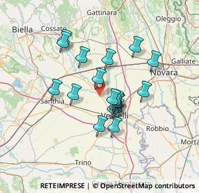 Mappa Via Roma, 13030 Caresanablot VC, Italia (10.90667)