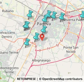 Mappa 35125 Padova PD, Italia (3.81364)