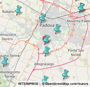 Mappa 35125 Padova PD, Italia (5.98667)