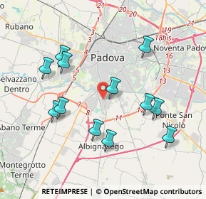 Mappa 35125 Padova PD, Italia (3.8325)