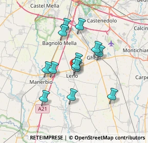 Mappa Via Umberto Nobile, 25024 Leno BS, Italia (5.69308)