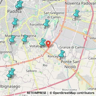 Mappa Corso Esperanto, 35020 Ponte San Nicolò PD, Italia (3.09545)
