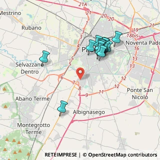 Mappa Via Giovanni Verga, 35020 Albignasego PD, Italia (3.54938)