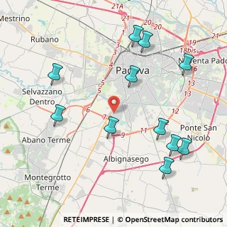 Mappa Via Giovanni Verga, 35020 Albignasego PD, Italia (4.70545)