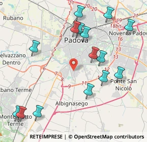 Mappa Via Vincenzo Monti, 35125 Padova PD, Italia (4.80667)