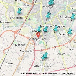 Mappa Via Giorgione, 35020 Albignasego PD, Italia (2.68545)