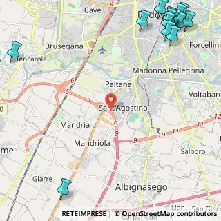 Mappa Via Raffaello Sanzio, 35020 Albignasego PD, Italia (3.83733)