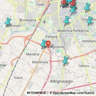 Mappa Via Raffaello Sanzio, 35020 Albignasego PD, Italia (3.58133)
