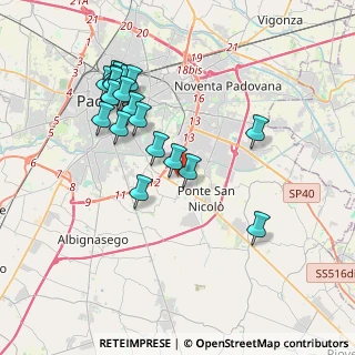 Mappa Via Vittorio Alfieri, 35020 Ponte San Nicolò PD, Italia (3.74947)