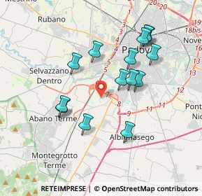 Mappa Via Oderzo, 35142 Padova PD, Italia (3.45286)