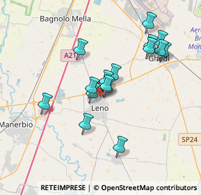 Mappa Via G.B. Galli, 25024 Leno BS, Italia (3.2275)