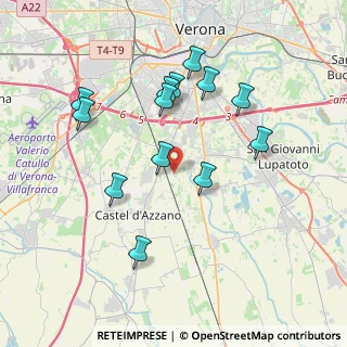 Mappa Strada Marzar, 37135 Verona VR, Italia (3.68846)