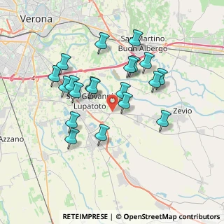 Mappa Via 3 Ponti, 37059 Zevio VR, Italia (3.353)