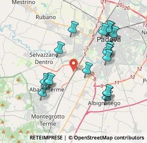 Mappa Direttissima per Abano Terme, 35142 Padova PD, Italia (3.957)