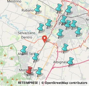 Mappa Direttissima per Abano Terme, 35142 Padova PD, Italia (4.64688)
