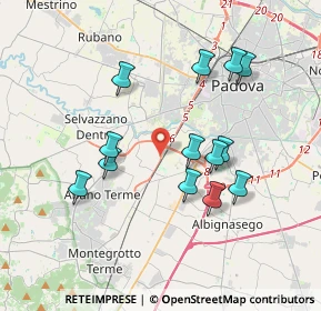 Mappa Direttissima per Abano Terme, 35142 Padova PD, Italia (3.47769)