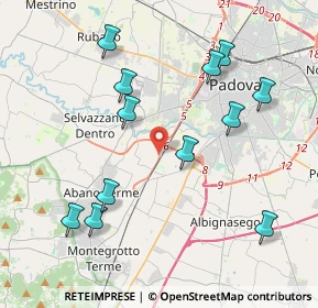 Mappa Direttissima per Abano Terme, 35142 Padova PD, Italia (4.29083)