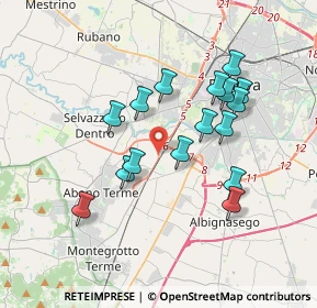 Mappa Direttissima per Abano Terme, 35142 Padova PD, Italia (3.26813)