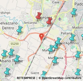 Mappa Direttissima per Abano Terme, 35142 Padova PD, Italia (3.07278)