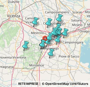 Mappa Direttissima per Abano Terme, 35142 Padova PD, Italia (9.05267)