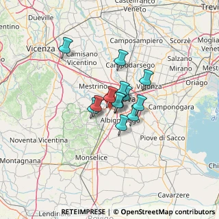 Mappa Direttissima per Abano Terme, 35142 Padova PD, Italia (7.43923)
