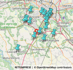 Mappa Cascina Santa Marta, 20080 Zibido San Giacomo MI, Italia (6.87444)