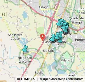 Mappa Cascina Santa Marta, 20080 Zibido San Giacomo MI, Italia (1.7795)