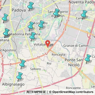 Mappa Via G Carducci, 35020 Ponte San Nicolò PD, Italia (3.28083)