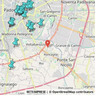 Mappa Via Silvio Pellico, 35020 Ponte San Nicolò PD, Italia (3.4765)